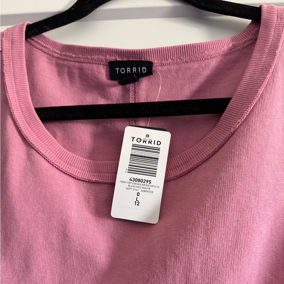 Torrid Pink Ruffle Top - Picture 3 of 4